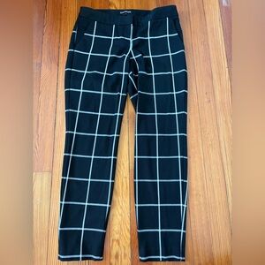 Express Columnist Black & White Checkered Pants